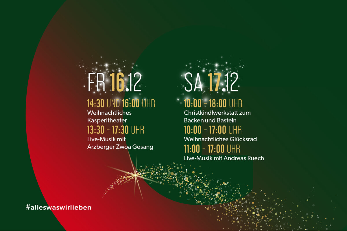 Weihnachtsprogramm Stadtgalerien Schwaz